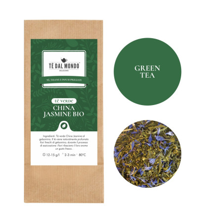 Tè Verde CHINA JASMIN HIGH GRADE Bio Busta da 1 Kg + 15 Etichette