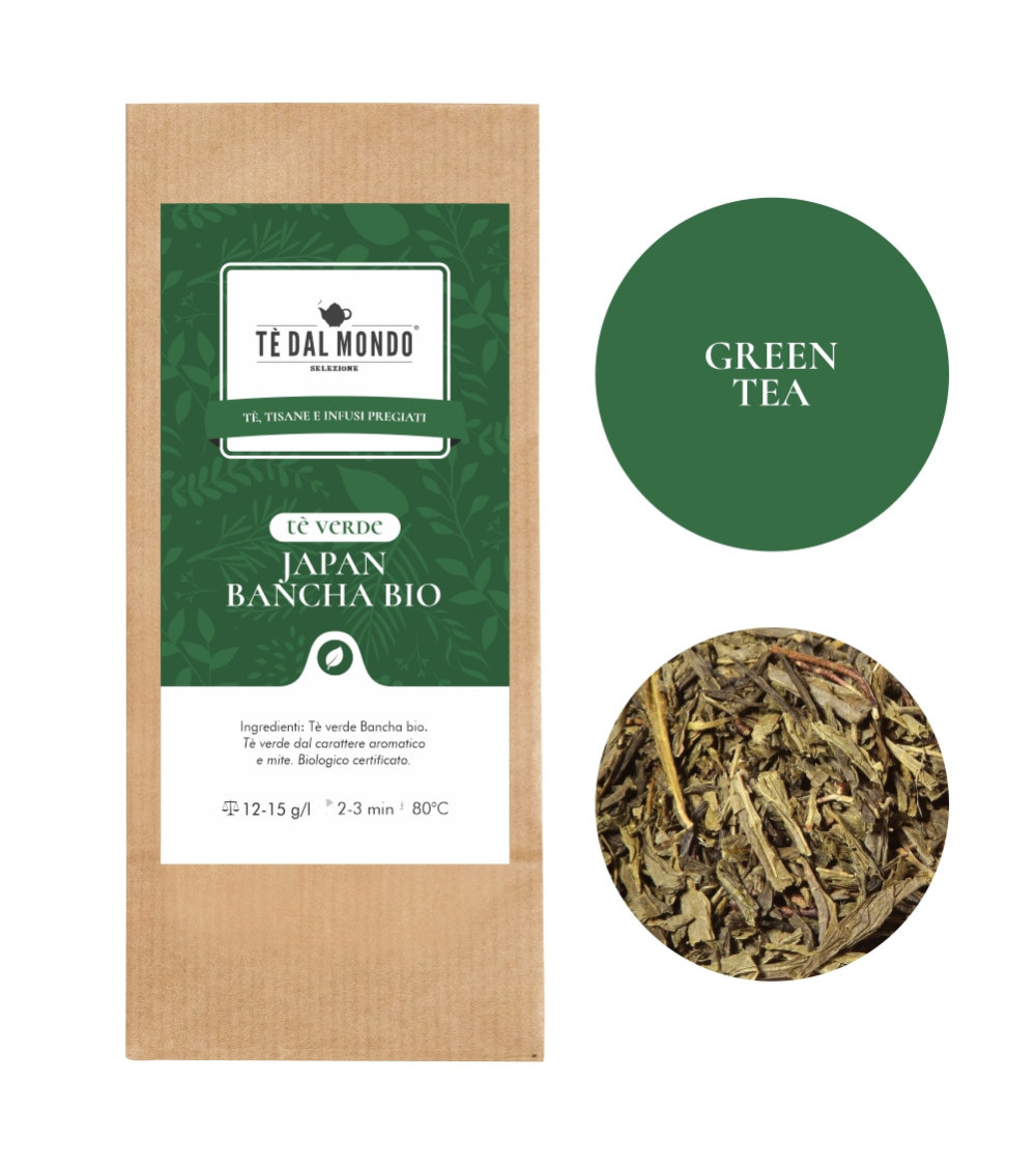 Tè Verde JAPAN BANCHA BIO Busta da 1 Kg + 15 Etichette Tè Verde JAPAN BANCHA BIO Busta da 1 Kg + 15 Etichette