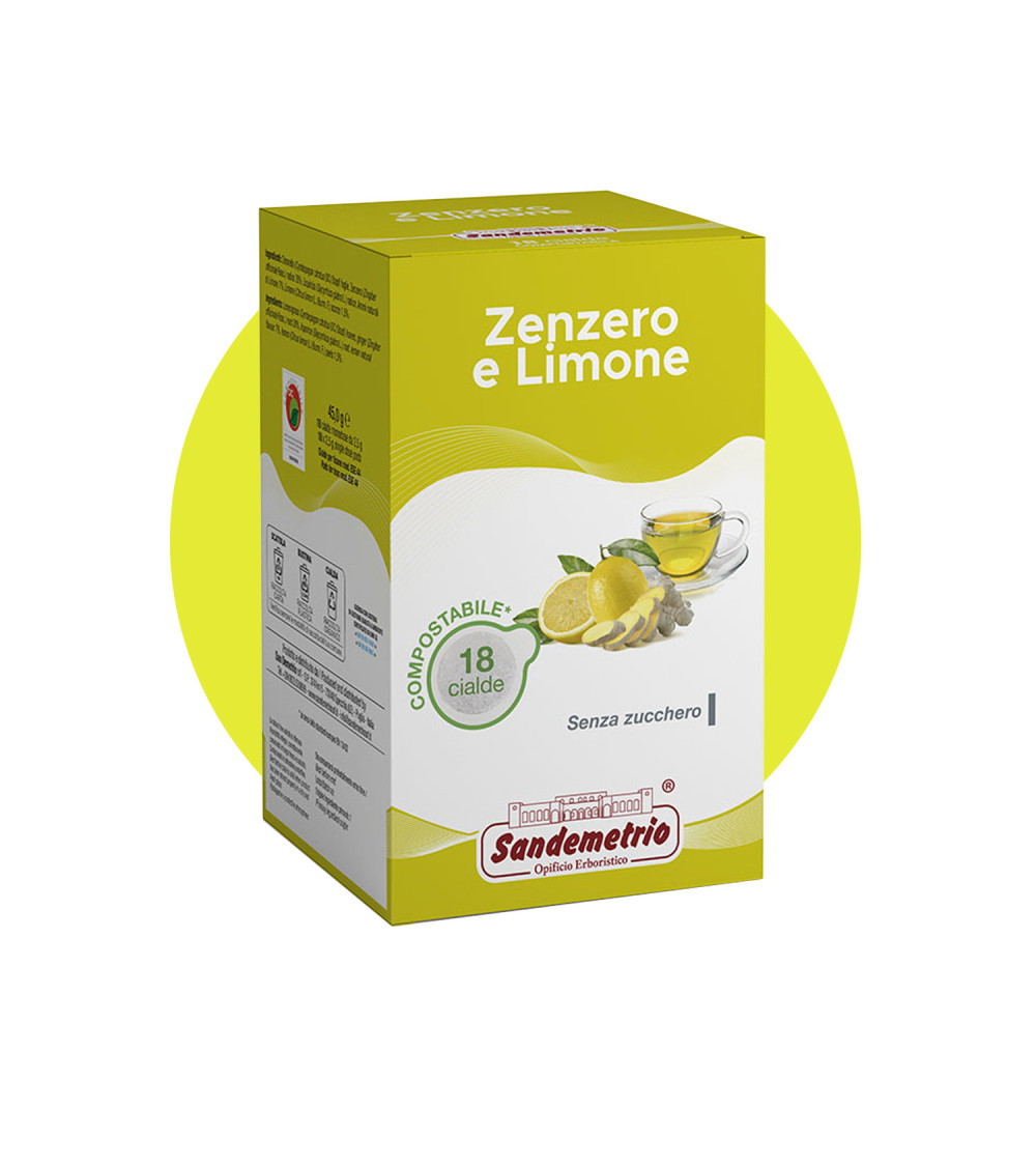 Sandemetrio Astuccio 18 Cialde Zenzero e Limone Sandemetrio Astuccio 18 Cialde Zenzero e Limone