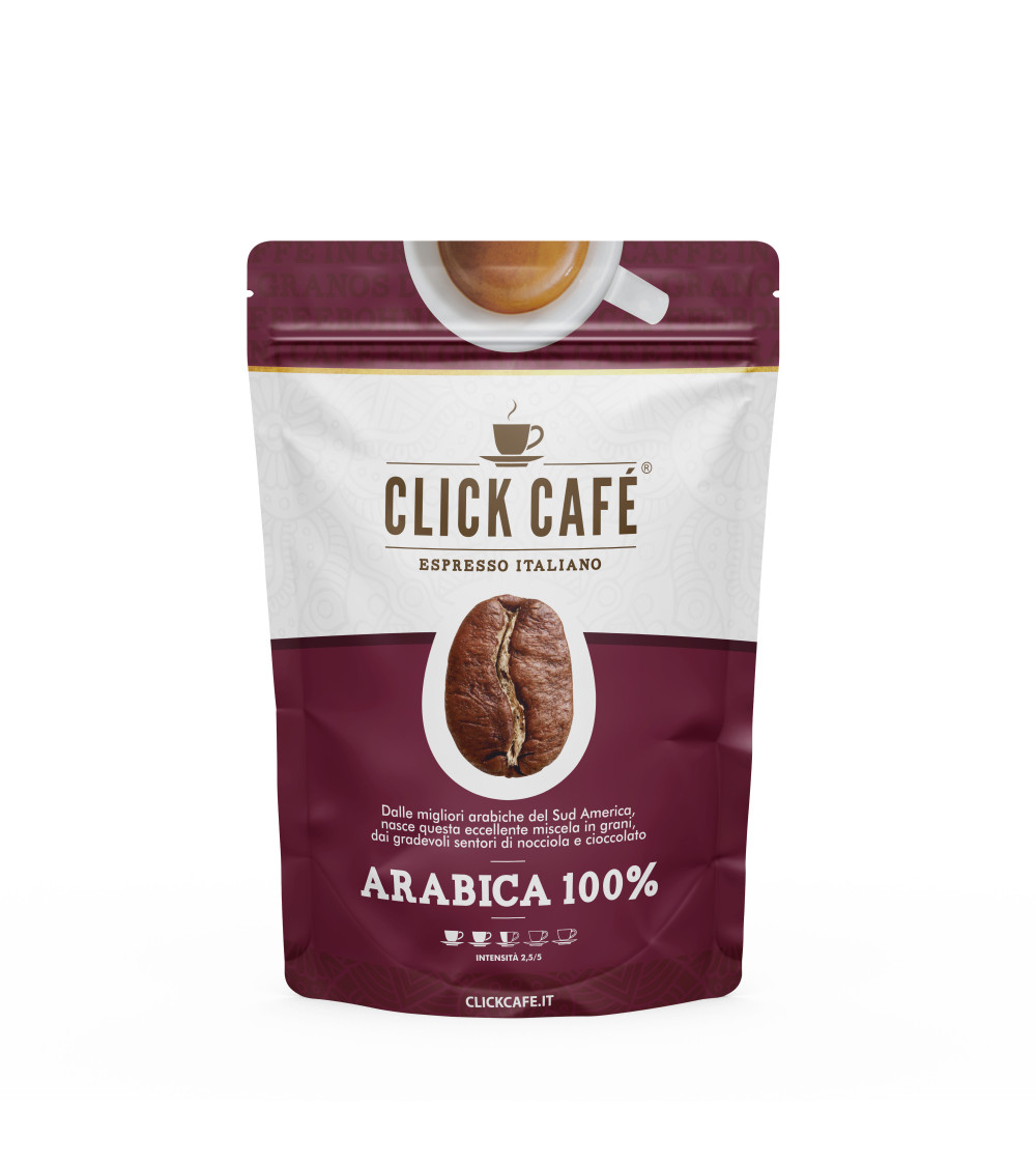 Doypack Per Caffè In Grani e Macinato Miscela 100% Arabica 19x26+11