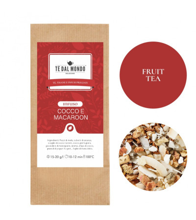 INFUSO COCCO MACAROON AROMATIZZATO 1 KG + 15 ETICHETTE ADESIVE