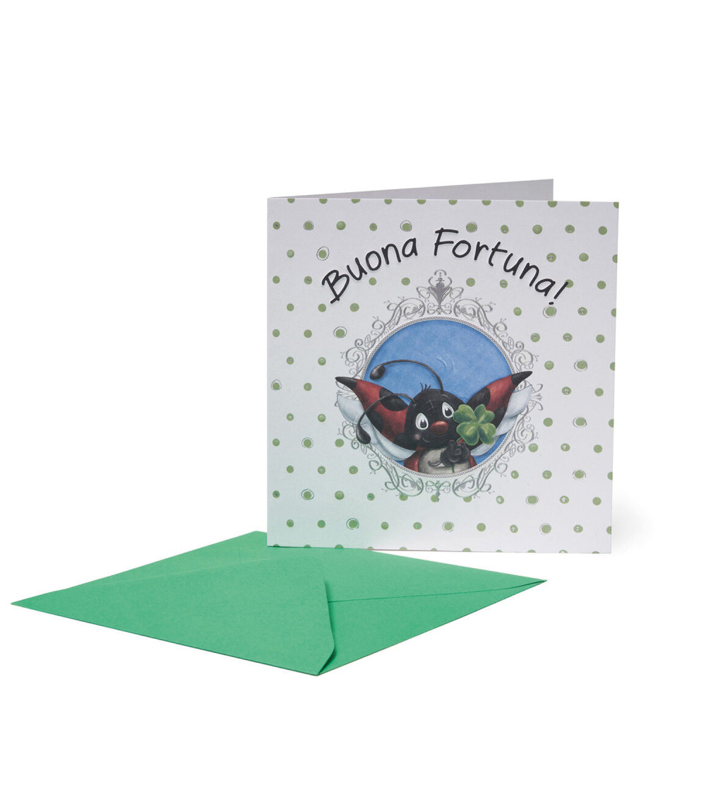 Biglietto per Ogni Ricorrenza - Buona Fortuna Ladybug 11.5x17 Biglietto per Ogni Ricorrenza - Buona Fortuna Ladybug 11.5x17
