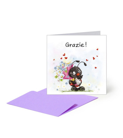 Biglietto per Ogni Ricorrenza - Grazie! Ladybug 11.5x17