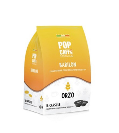 Pop Caffè 16 Capsule Babilon - Bialetti Orzo - Comp. con Gioia