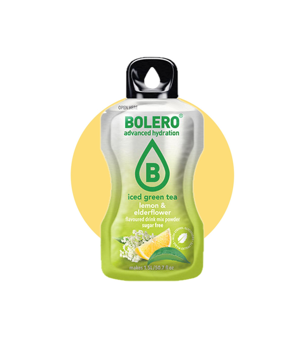 Bolero Drinks Iced Green Tea Lemon & Elderflowers 12 Bustine da 8 gr Bolero Drinks Iced Green Tea Lemon & Elderflowers 12 Bustine da 8 gr