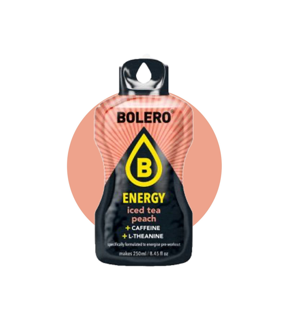 Bolero Drinks Energy Iced Tea Peach 6 Bustine da 7 gr Bolero Drinks Energy Iced Tea Peach 6 Bustine da 7 gr