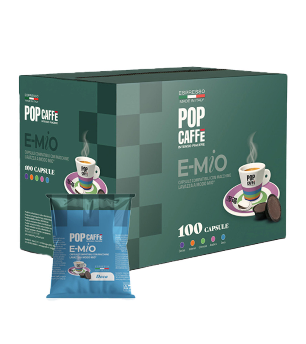 Pop Caffè 100 Capsule A Modo Mio E-Mio Deca Pop Caffè 100 Capsule A Modo Mio E-Mio Deca