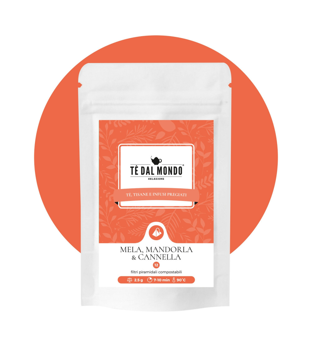 12 Piramidali Tè Dal Mondo Rooibos Mela Mandorla & Cannella 2.5G 12 Piramidali Tè Dal Mondo Rooibos Mela Mandorla & Cannella 2.5G