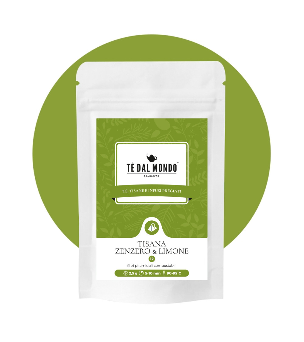 12 Piramidali Tè Dal Mondo Tisana Zenzero & Limone 2.5Gr 12 Piramidali Tè Dal Mondo Tisana Zenzero & Limone 2.5Gr