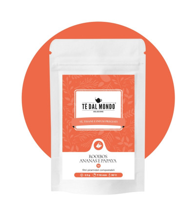 12 Pirami Tè Dal Mondo Rooibos Ananas e Papaya doypack Bianca 2.5Gr