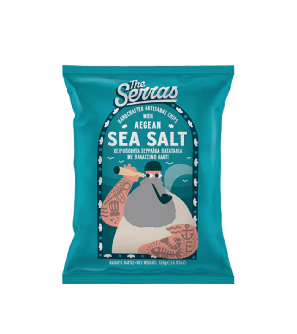 Serras Patatine Artigianali Naturali Al Sale Marino 120 gr Serras Patatine Artigianali Naturali Al Sale Marino 120 gr