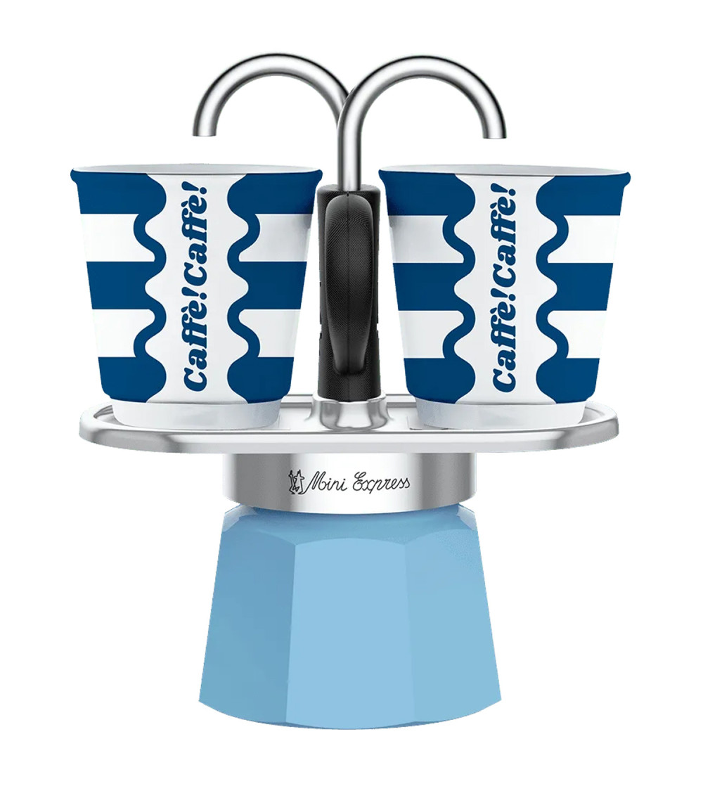 Moka Bialetti Mini Express Dolce Vita Caffè + 2 Bicchieri Moka Bialetti Mini Express Dolce Vita Caffè + 2 Bicchieri