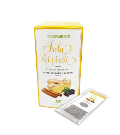 Tisana Isola Dei Pirati Cacao, Cannella & Zenzero 15 filtri