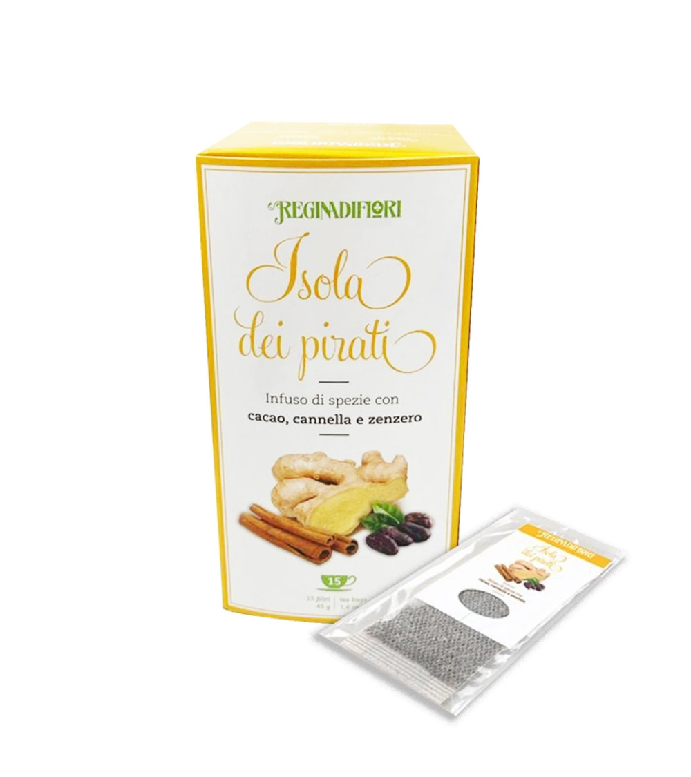 Tisana Isola Dei Pirati Cacao, Cannella & Zenzero 15 filtri Tisana Isola Dei Pirati Cacao, Cannella & Zenzero 15 filtri