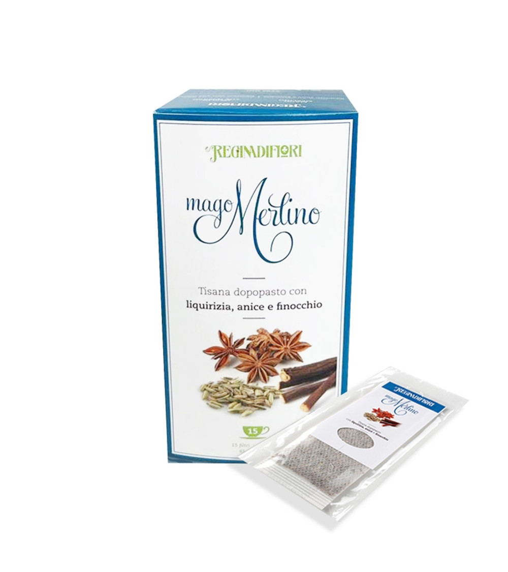 Tisana Mago Merlino Liquirizia, Anice e Finocchio 15 filtri Tisana Mago Merlino Liquirizia, Anice e Finocchio 15 filtri