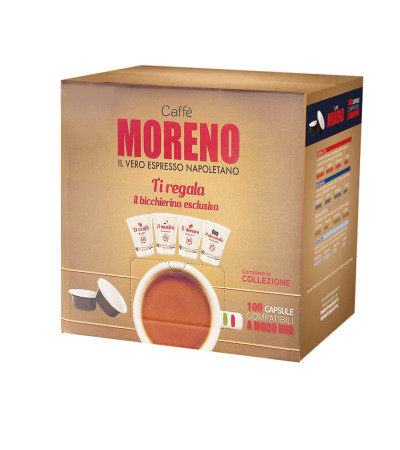 Caffè Moreno 100 Capsule A Modo Mio miscela Aroma Espresso
