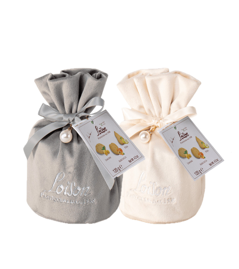 Sacchetto Peluche Biscotti Monoporzione Limone,Pera,Albicocca Sacchetto Peluche Biscotti Monoporzione Limone,Pera,Albicocca