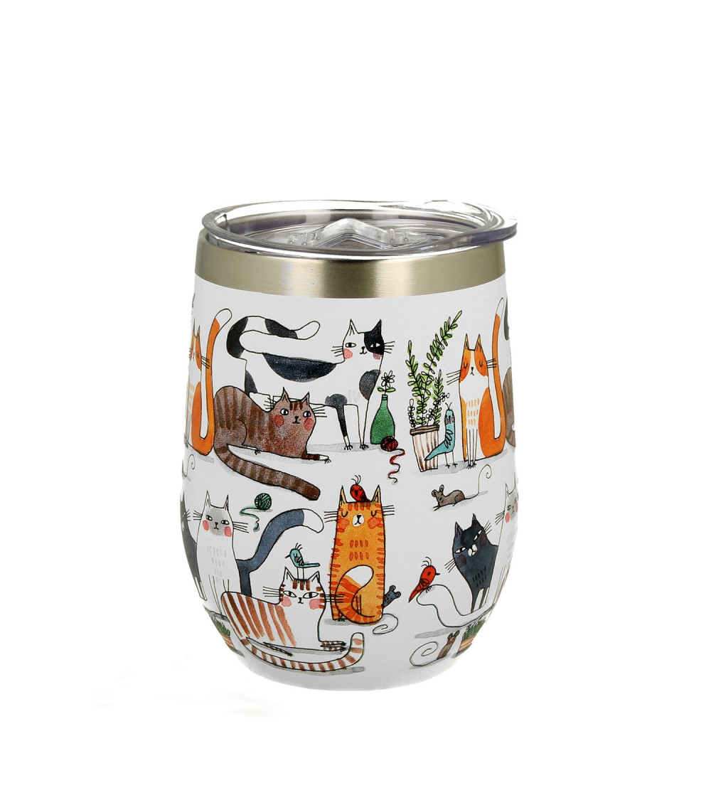 Bicchiere Termico Gatti Pigri 6H Caldo BPA Free 350 Ml Bicchiere Termico Gatti Pigri 6H Caldo BPA Free 350 Ml