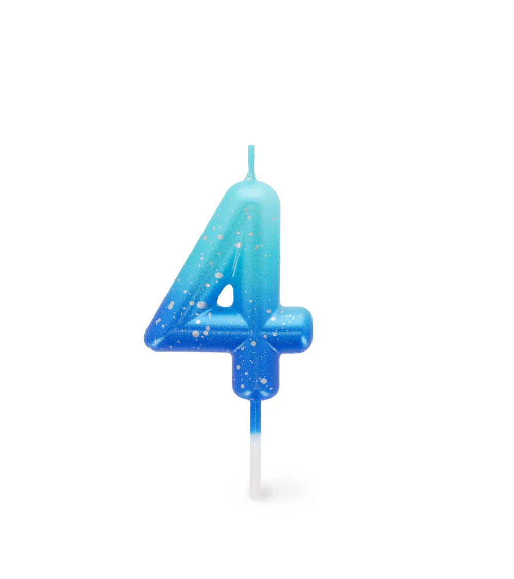 Candela per Torta - Happy Birthday Candle Blue - 4