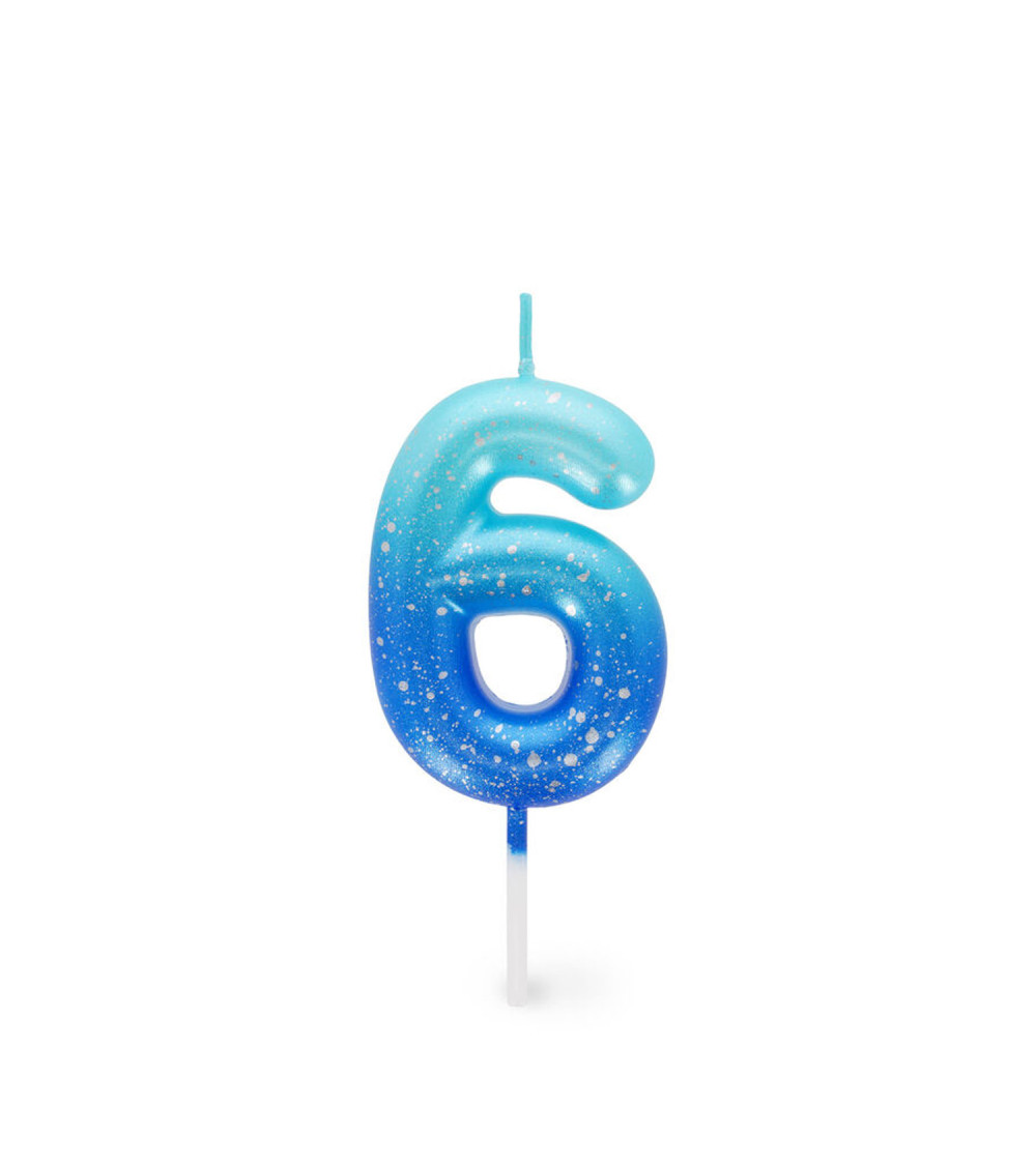 Candela per Torta - Happy Birthday Candle Blue - 6