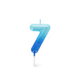 Candela per Torta - Happy Birthday Candle Blue - 7