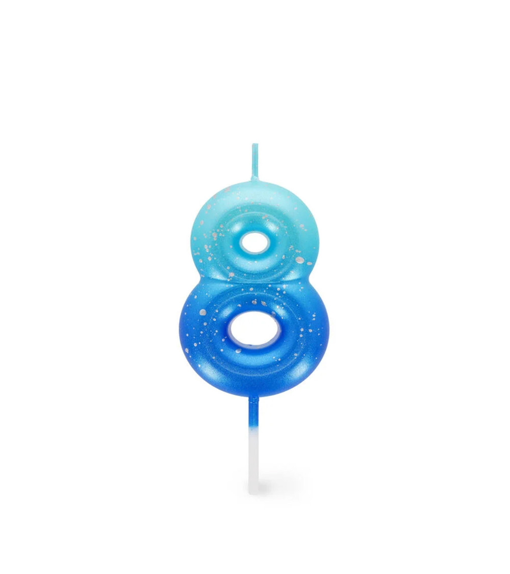 Candela per Torta - Happy Birthday Candle Blue - 8
