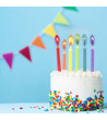 12 Candeline con Fiamma Colorata