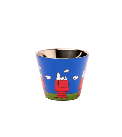 Quy Cup Tazzina Espresso Acciao Inox Snoopy Cuccia 90ml