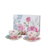 Tazzine Caffè con piattino  June  Fiori Classici Gift Box 2pz