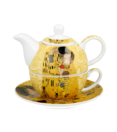 Tazza Teiera c/p  Il Bacio  Ecru G.Klimt in Gift Box 300ml