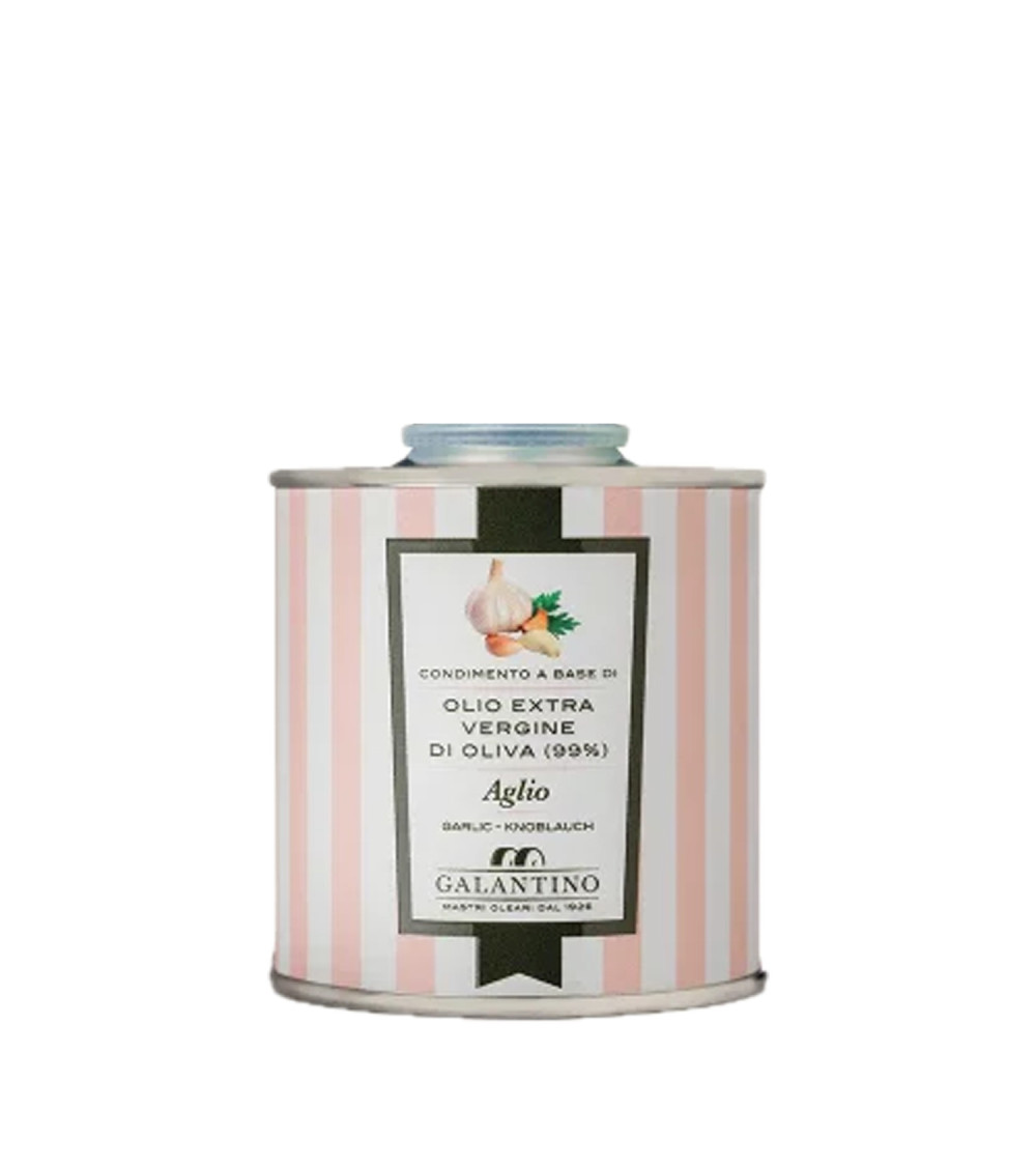 Condimento Olio EXV aromatizzato all'Aglio Lattina 0.10l Condimento Olio EXV aromatizzato all'Aglio Lattina 0.10l