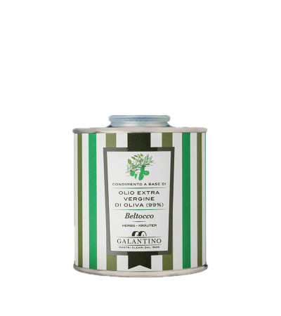 Condimento Olio EXV aromatizzato alle Erbe Beltocco Lattina 0.10l