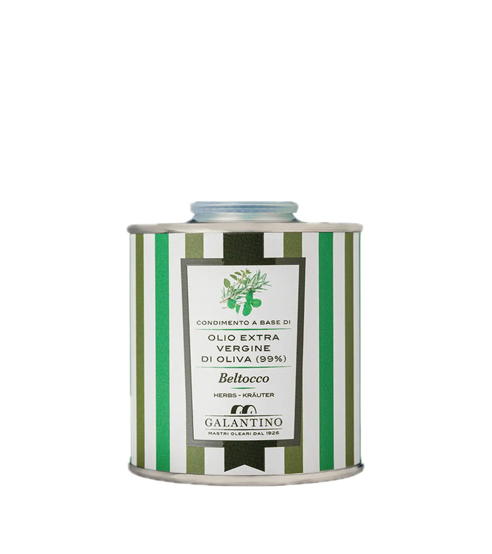 Condimento Olio EXV aromatizzato alle Erbe Beltocco Lattina 0.10l Condimento Olio EXV aromatizzato alle Erbe Beltocco Lattina 0.10l