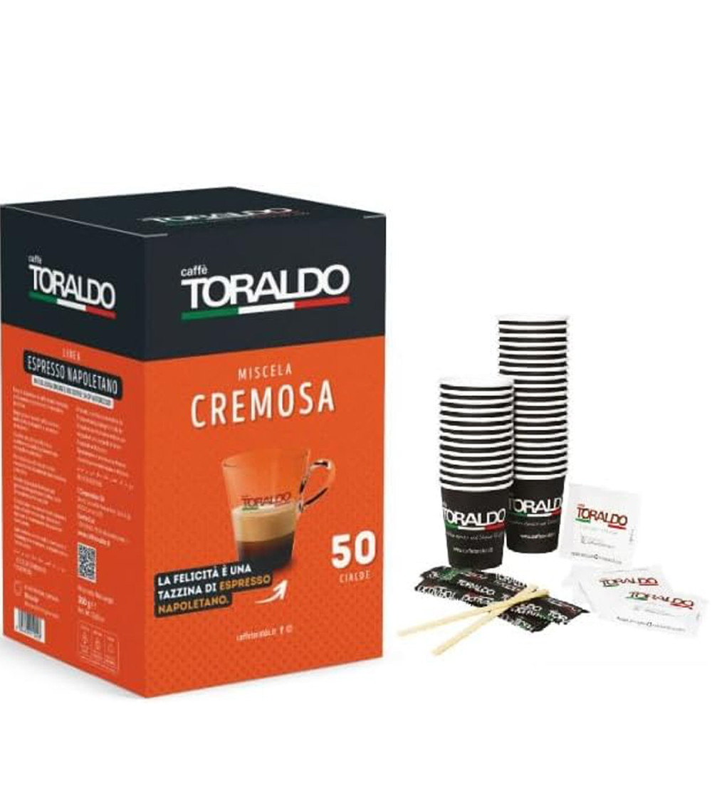 Caffè Toraldo 50 Cialde miscela Cremosa + Kit Caffè Toraldo 50 Cialde miscela Cremosa + Kit