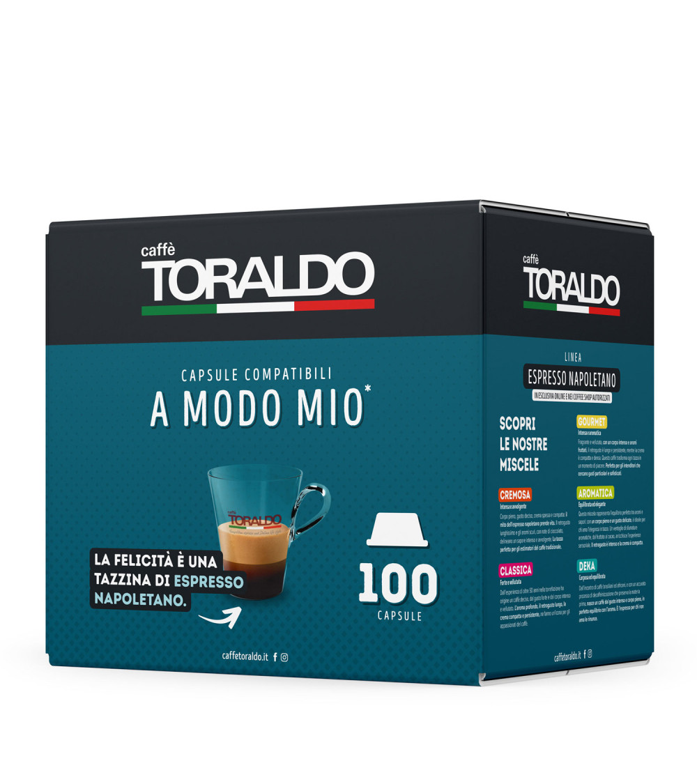 Caffè Toraldo 100 Capsule A Modo Mio miscela Classica Caffè Toraldo 100 Capsule A Modo Mio miscela Classica