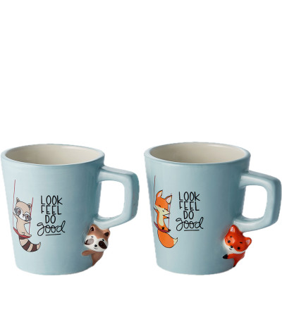 Mug Fantasia  Ollie  in porcellana 2 Fantasie da 300ml