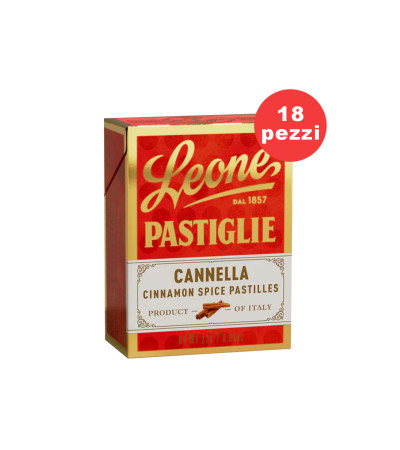 Espositore Pastiglie Leone alla Cannella da 18 scatoline 27gr