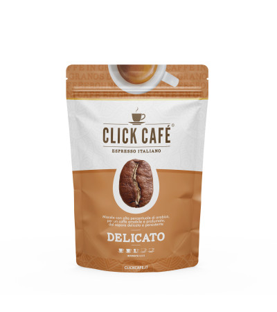  Click Café - Caffè in Grani miscela Delicato Sacchetto da 1 Kg