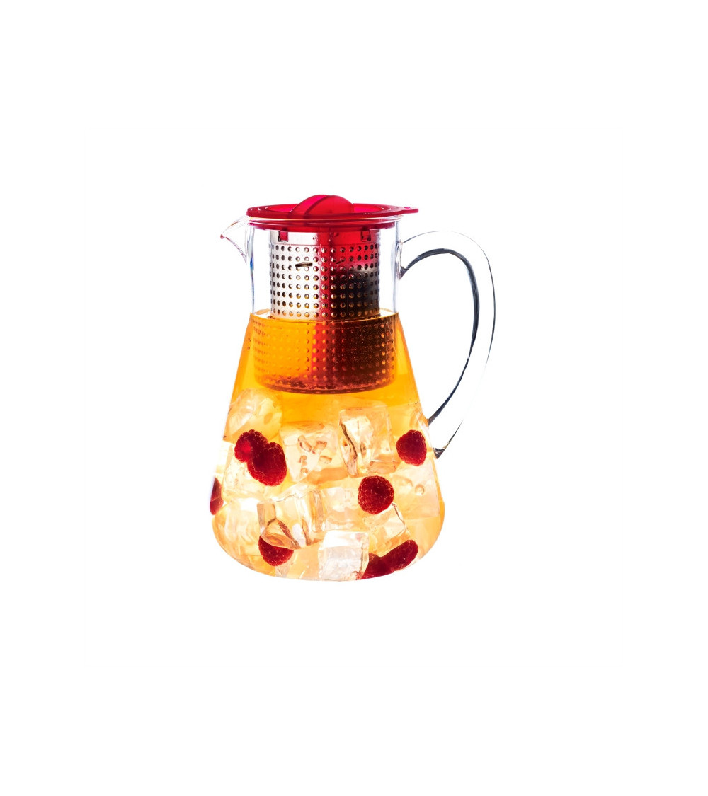 TEIERA IN POLICARBONATO PERTE' FREDDO,TAPPO ROSSO E FILTRO 1.8L TEIERA IN POLICARBONATO PERTE' FREDDO,TAPPO ROSSO E FILTRO 1.8L