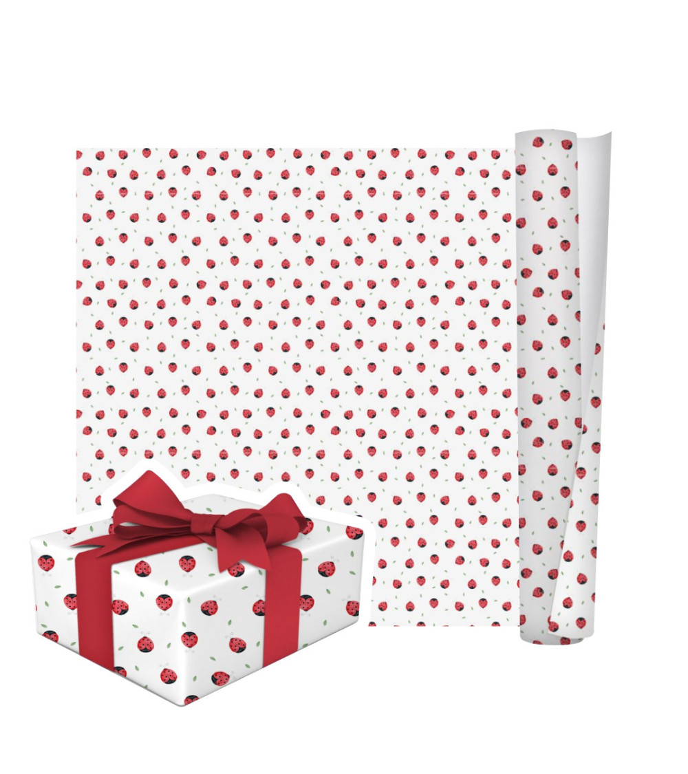 ROTOLO CARTA DA REGALO COCCINELLE 200X70