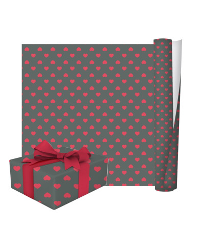 ROTOLO CARTA DA REGALO CUORI 200X70