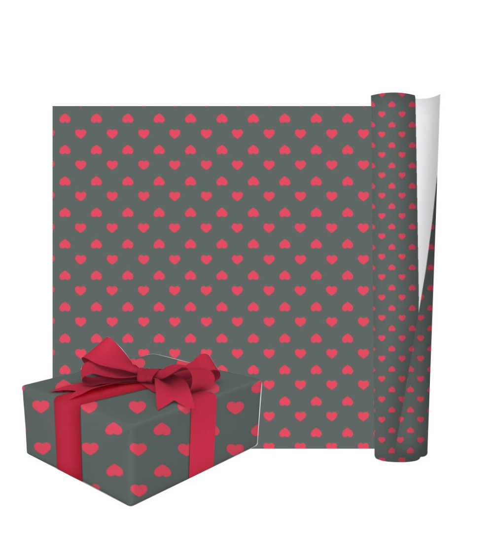 ROTOLO CARTA DA REGALO CUORI 200X70